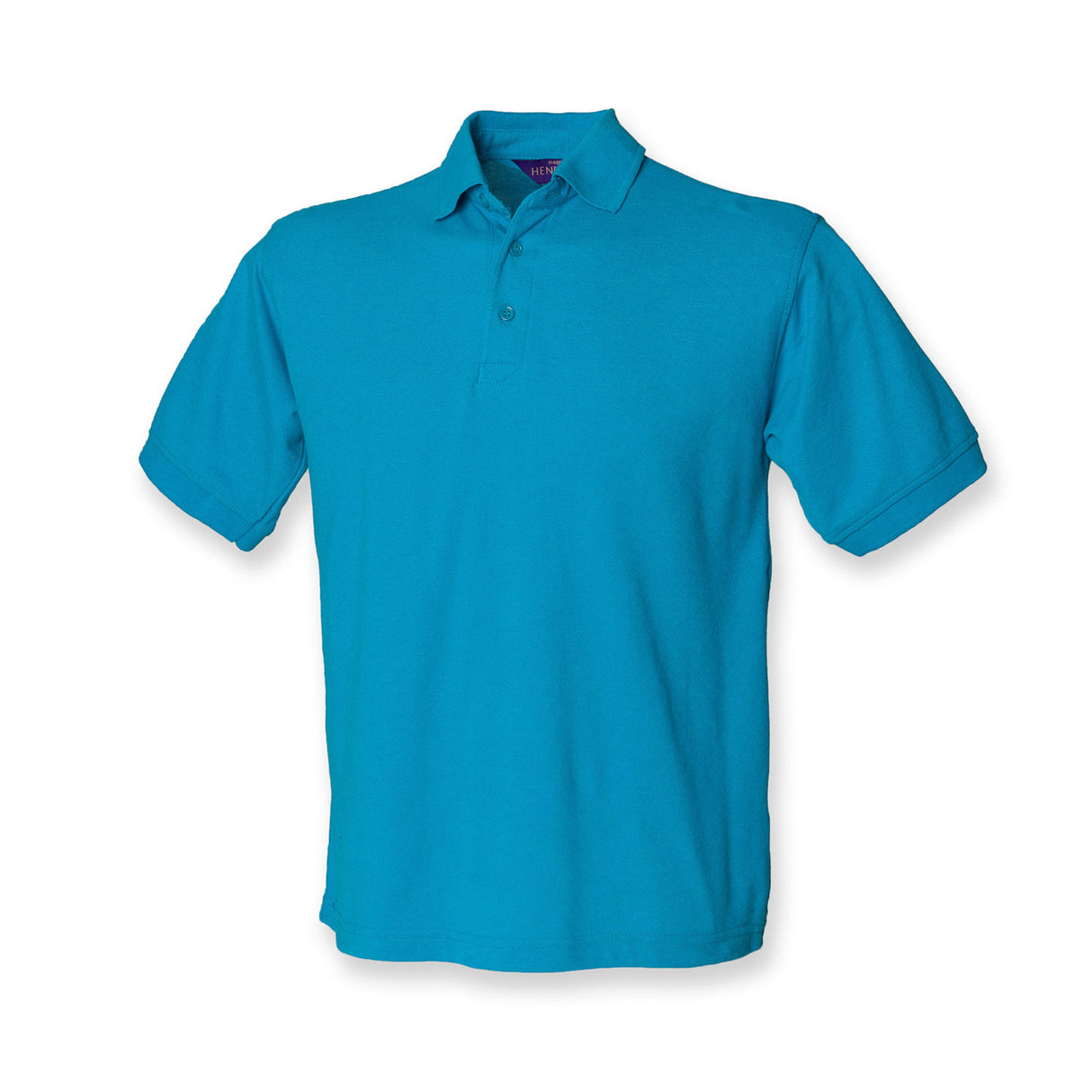 Henbury H400 Turquoise Men Polo Shirt Short Sleeve Heavy Pique