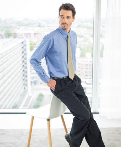 Henbury H600 Front Pleat Chino Trousers