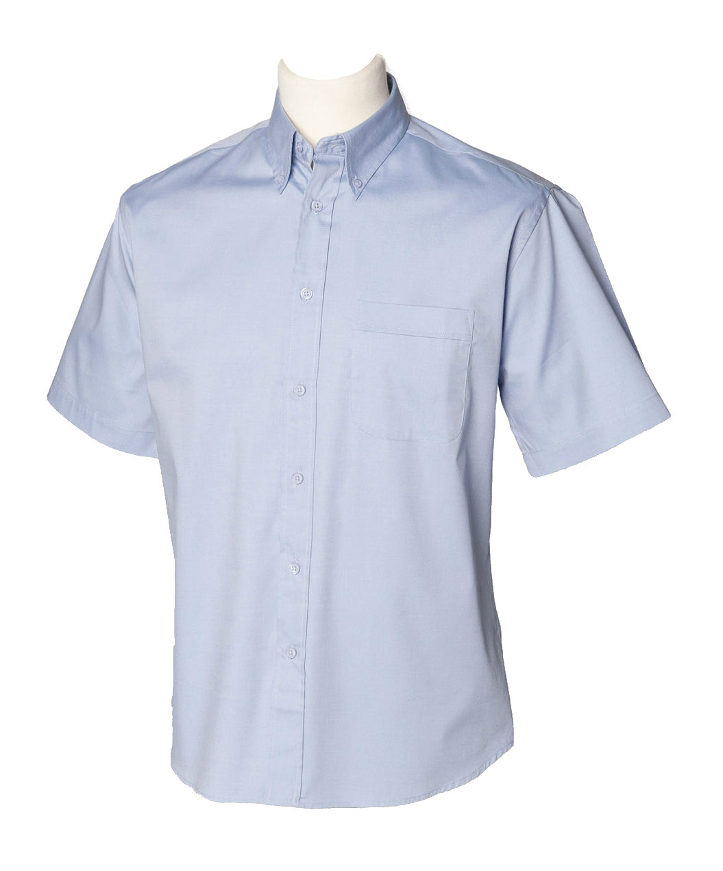 Henbury H555 Men Classic Fit Shirt Short Sleeve Oxford Blue Size 2XL