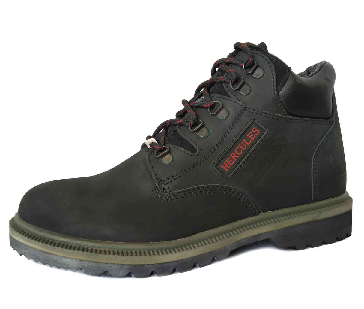 Hercules 900 Mid Cut Safety Boots Steel Toe Cap Nubuck Leather Upper Black Size 3