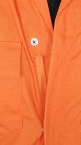 Short Sleeve Orange Lightweight Polycotton Multi-Pocket Coverall