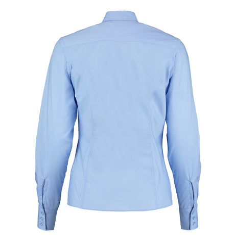 Kustom Kit KK743F Business Long Sleeve Ladies Shirt Blue, Size - 16