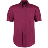 Kustom Kit KK109 Mens Oxford Shirt Short Sleeve Work Uniforms Burgundy