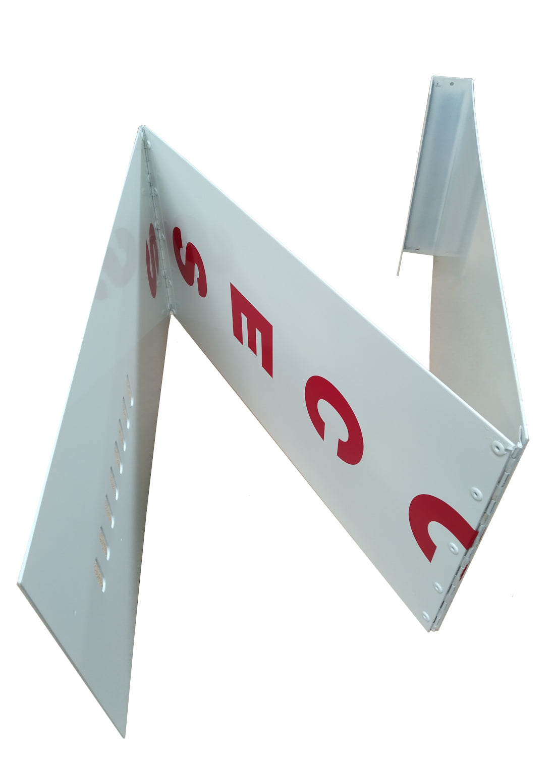 Enamelled Steel Ladder Guard Foldable with Front - NO ACCESS -  Label