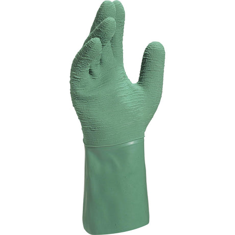 Deltaplus LAT50 Latex Crinkle Finish Green Grip Glove With Gauntlet