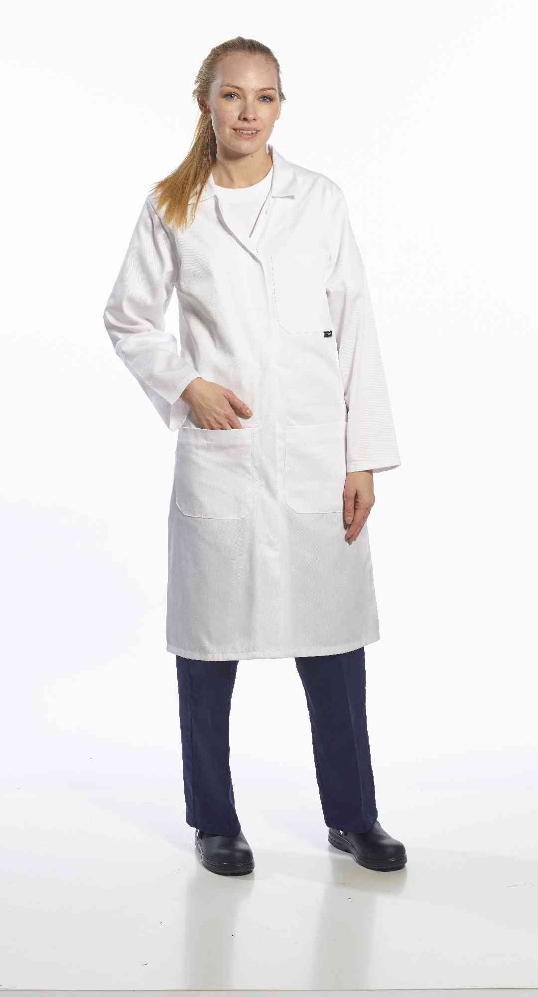 Portwest LW63 Standard Polycotton Women Uniforms Ladies Lab Coat White