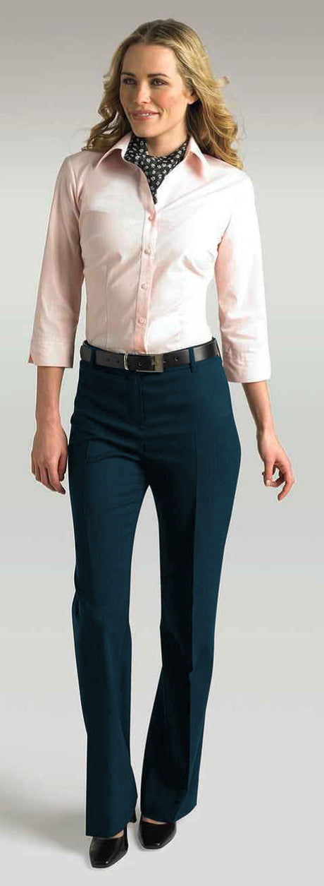 Clubclass Lara Ladies Trousers Herringbone Navy 5T1059