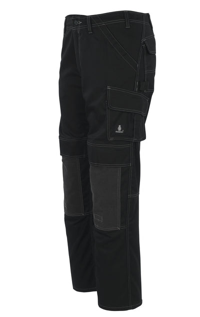 MASCOT Lerida Kevlar Kneepad Pockets High Durability Black Work Trousers 05079-010, Size - 46.5 Long