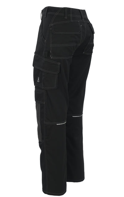MASCOT Lerida Kevlar Kneepad Pockets High Durability Black Work Trousers 05079-010, Size - 46.5 Long