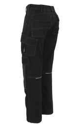 MASCOT Lerida Kevlar Kneepad Pockets High Durability Black Work Trousers 05079-010, Size - 46.5 Long