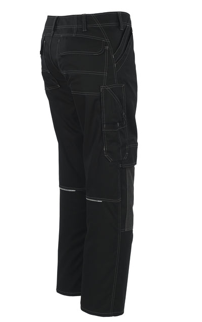 MASCOT Lerida Kevlar Kneepad Pockets High Durability Black Work Trousers 05079-010, Size - 46.5 Long