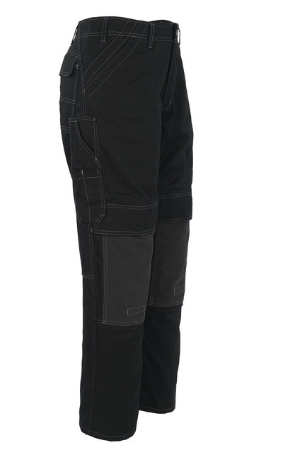 MASCOT Lerida Kevlar Kneepad Pockets High Durability Black Work Trousers 05079-010, Size - 46.5 Long
