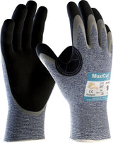 ATG MaxiCut 34-504 Oil Work Gloves Level 5 Cut Resistant Nitrile Palm Coated