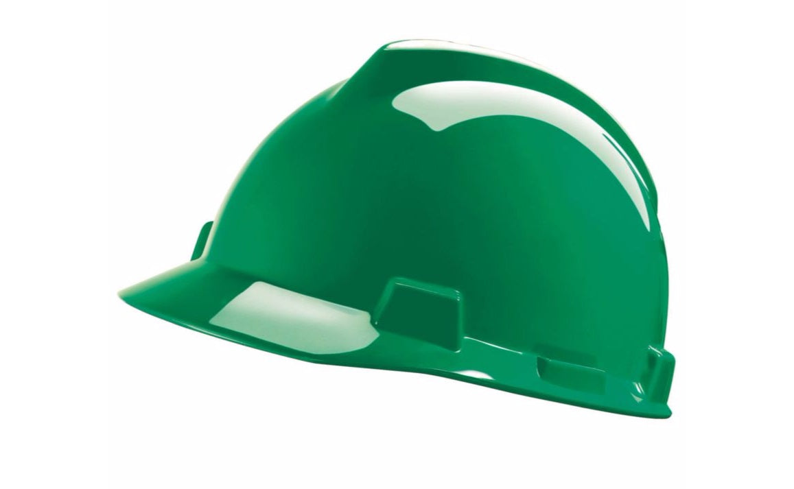 MSA Vgard GV141 Green Helmet With Staz-On Insert