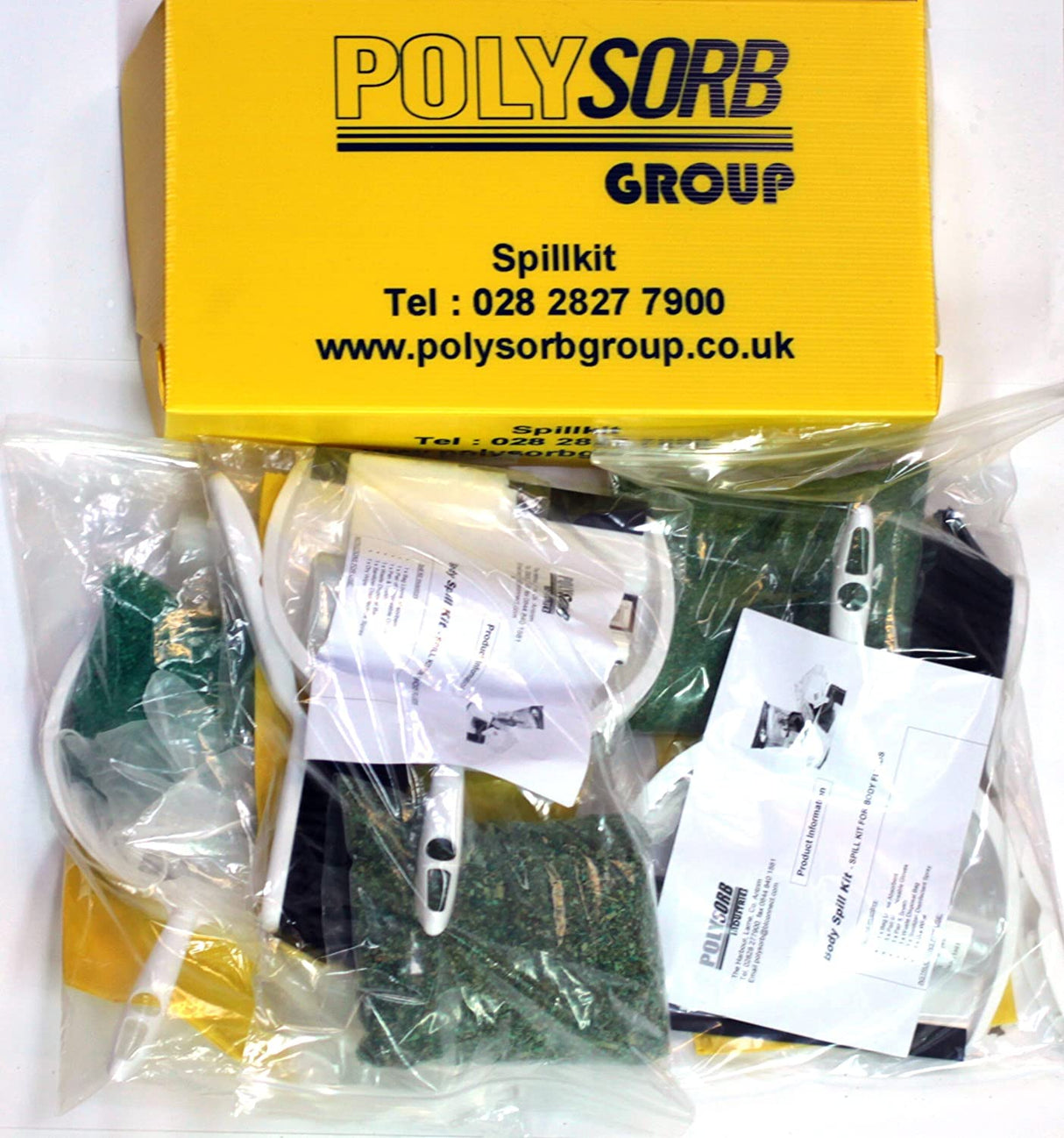 Polysorb Body Fluid Spill Clean-up Kit for Blood, Urine & Vomit Pack of 5 Kits