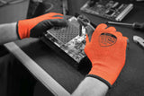 Polyco Matrix Orange Work Gloves Polyurethane Coating Cut 3 Resistant Oily Grip