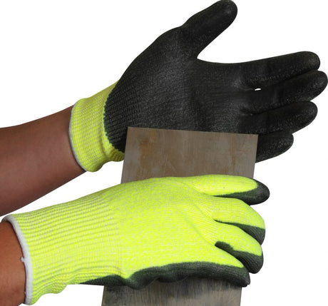 Ultimate Industrial Kutlass® NFX-50Y Work Gloves Cut 5 PU Coating