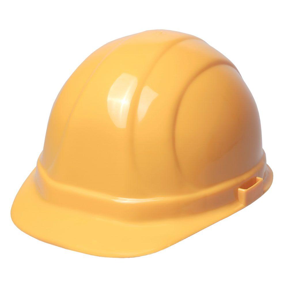 ERB Safety Omega II HDPE Hard Hat Secure-Fit Head Protection Safety Helmet - Yellow