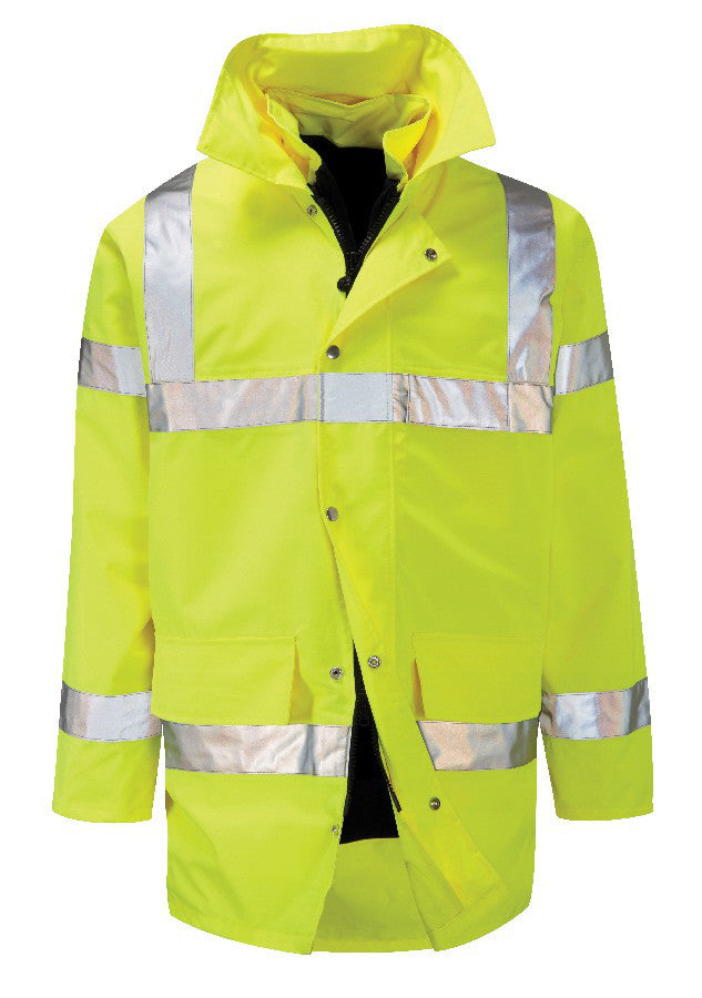 Orbit ENTC Bevidere Hi Vis 4 in 1 Jacket & Bodywarmer Waterproof Work Raincoat