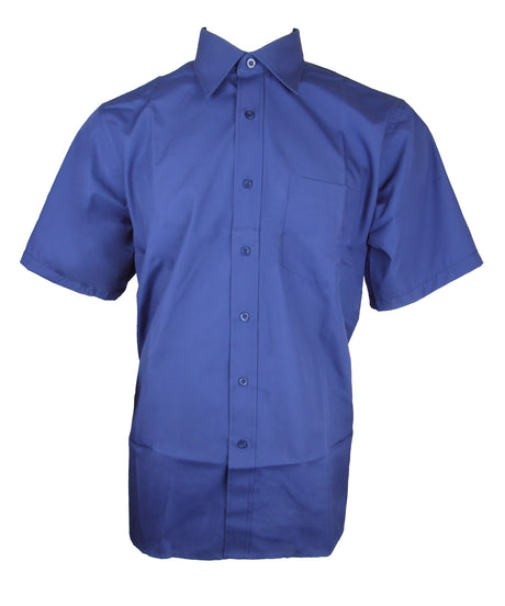 Rochelle Classic Shirt Short Sleeve Polycotton Navy