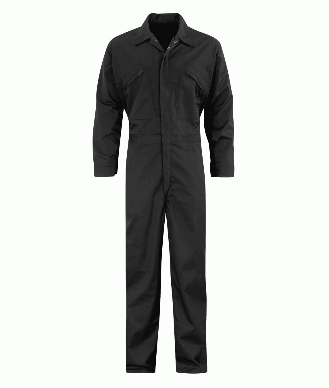 Orbit International PC245BS Men Coverall Front Zip Black