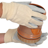 Supertouch 26003 Cotton Chrome Leather Palm Work Gloves