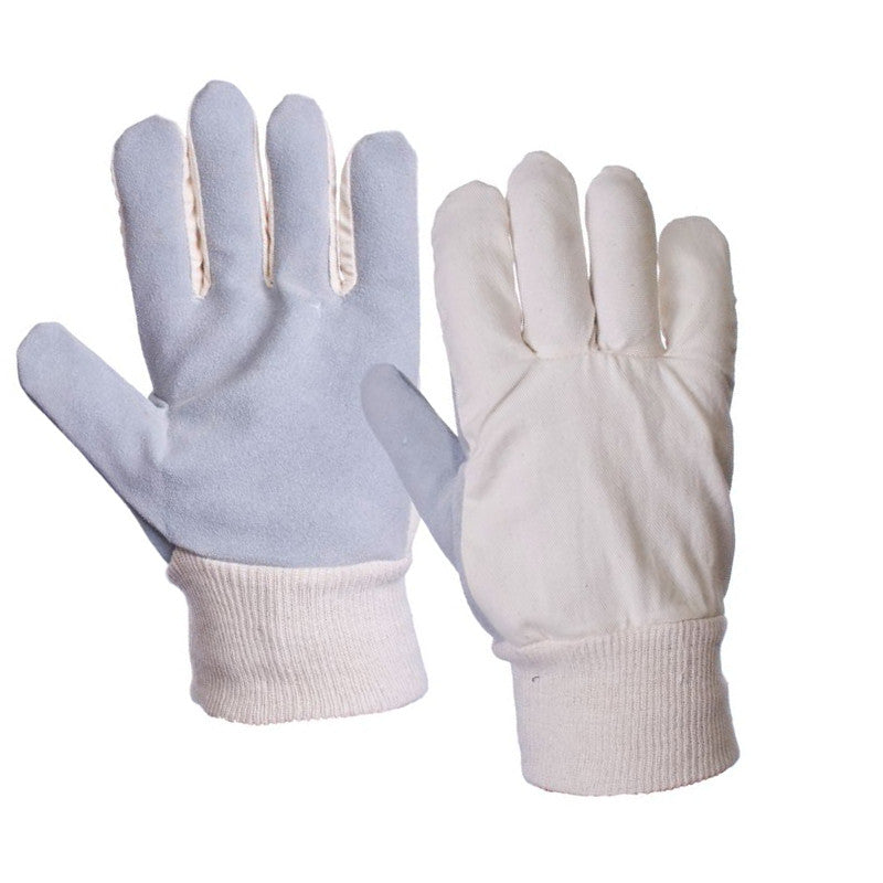 Supertouch 26003 Cotton Chrome Leather Palm Work Gloves