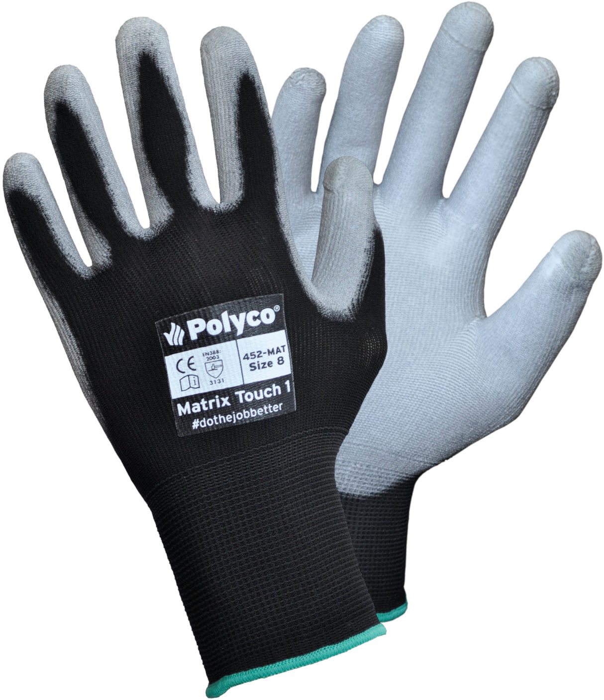 Polyco Matrix Touch-1 Touch Screen Compatible Fingertips Work Gloves, Size - 10
