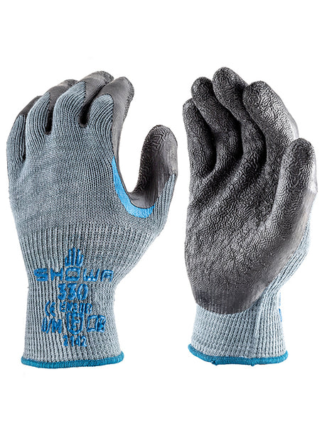 Showa 330 Re-Grip Safety Gloves Latex Double Coated Palm Seamless Liner