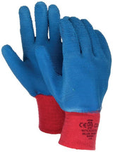 Polyco 8403 Blue Grip Men Work Gloves Cotton Full Crinkle Latex Coating