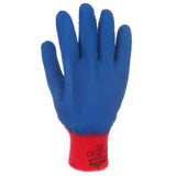 Polyco 8403 Blue Grip Men Work Gloves Cotton Full Crinkle Latex Coating