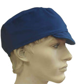 OptiPro Catering Skull Hat with Peak Royal Blue
