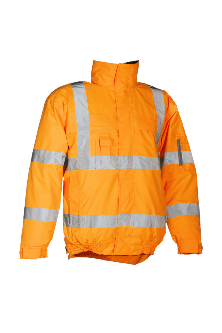 Sioen 404A Hobson Hi Vis Winter Bomber Jacket Waterproof Orange