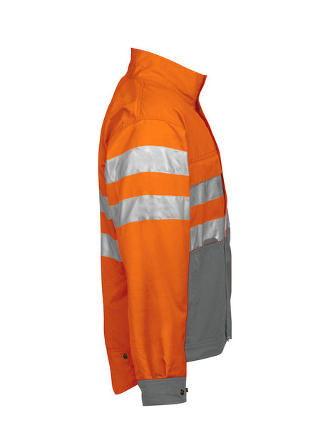 Projob 6401 Men Pilot Style Polycotton Orange Hi Vis Jacket, Size - Large