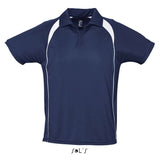 Sol's 11418 Palladium Men Polo Shirt Navy-White