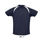 Sol's 11418 Palladium Men Polo Shirt Navy-White