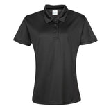 AWDis JC045 Just Cool Black Short Sleeve Ladies Polo Shirt