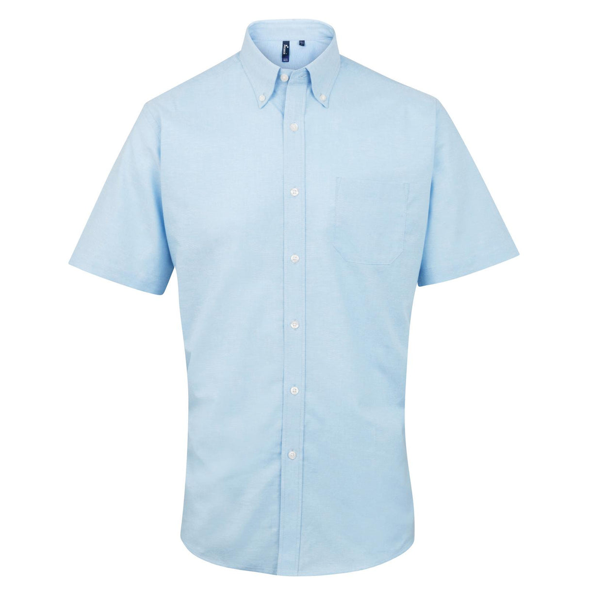 Premier PR232 Short Sleeve Light Blue Men Oxford Shirt, Size - 17