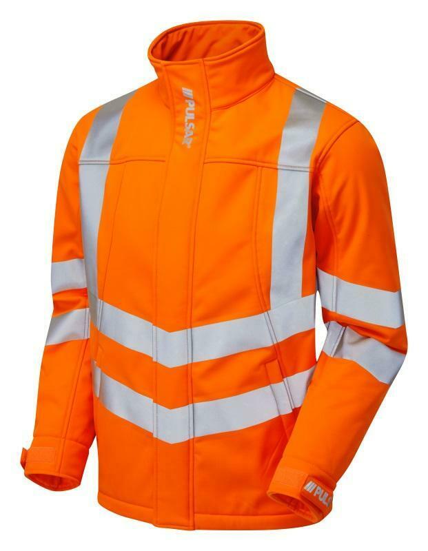 Pulsarail PR535 Soft Shell Jacket Rail Spec Compliant Hi Vis Orange Size M