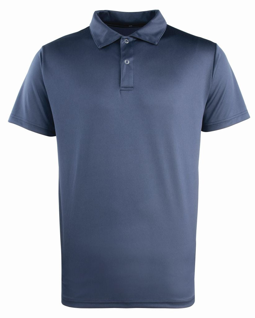 Pencarrie PR612 Premier Mens Polo Shirt Coolchecker Stud Polyester Pique Navy