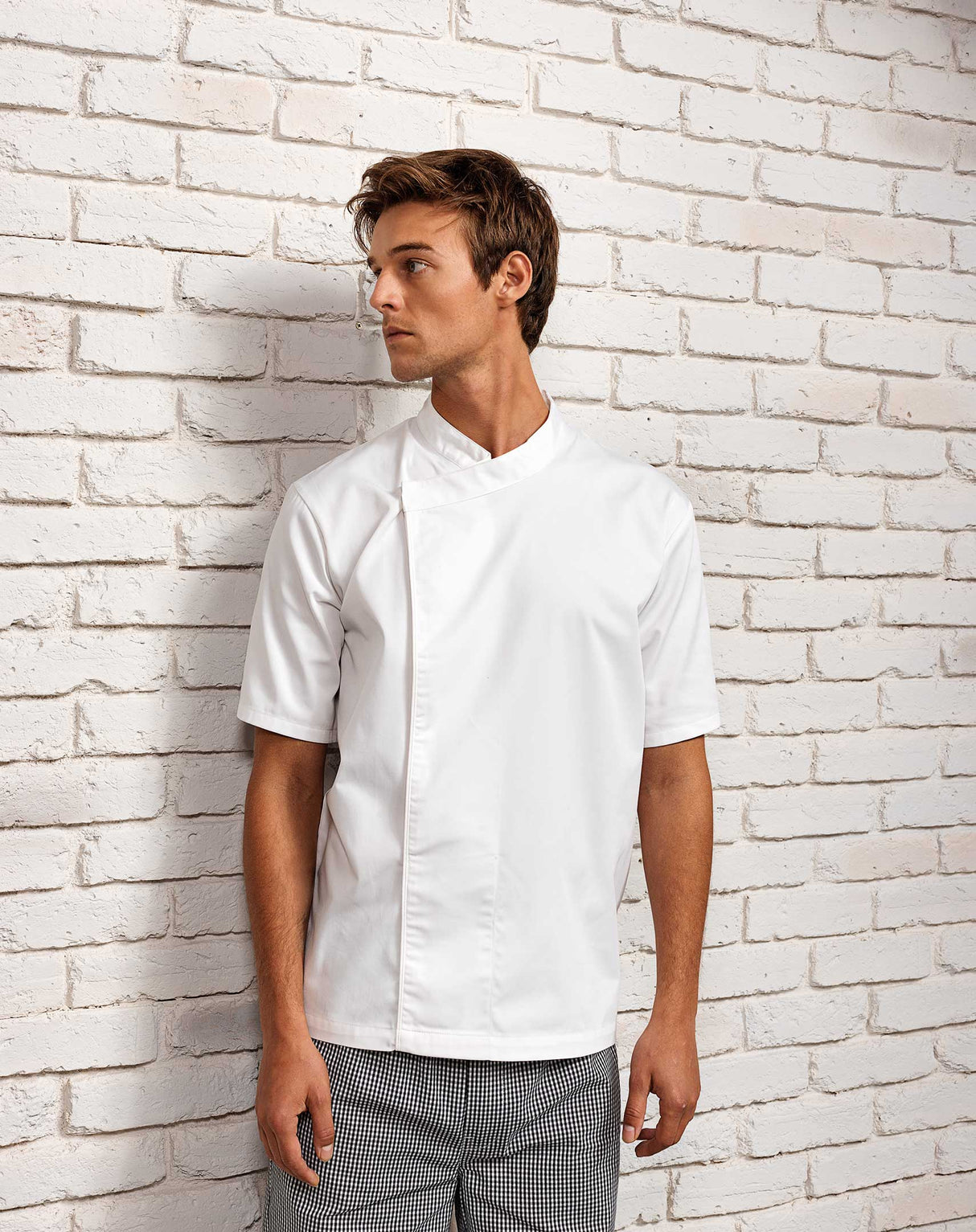 Premier PR668 Short Sleeve White Pull-On Chef Tunic, Size - M