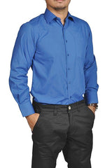 Rochelle Men Polycotton Classic Shirt Royal Blue