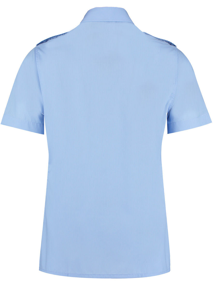 Rochelle Men Short Sleeve Blue Pilot Shirt