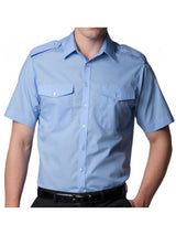 Orbit International PSSS Men Pilot Shirt Short Sleeve Blue