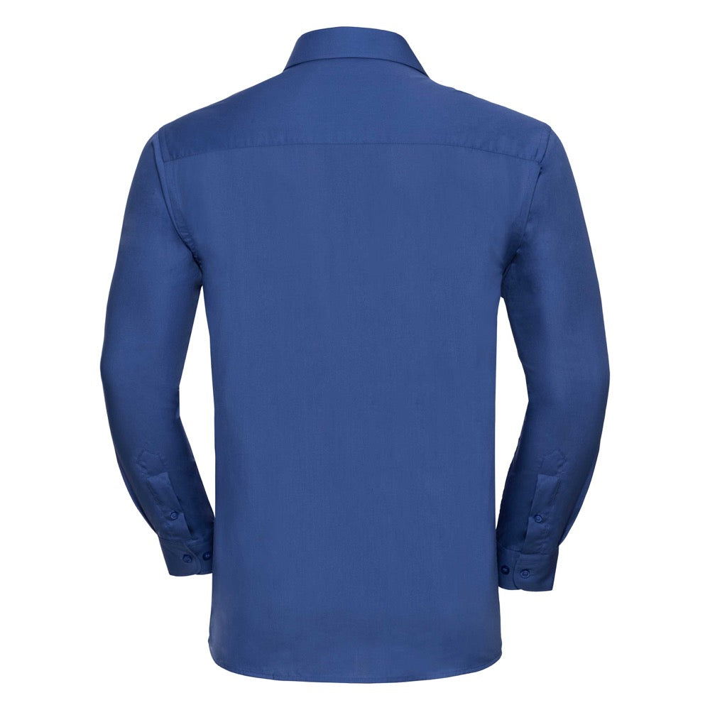 Russell Collection 936M Men Formal Shirt Long Sleeve Blue