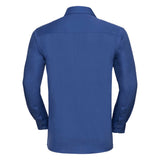 Russell Collection 936M Men Formal Shirt Long Sleeve Blue