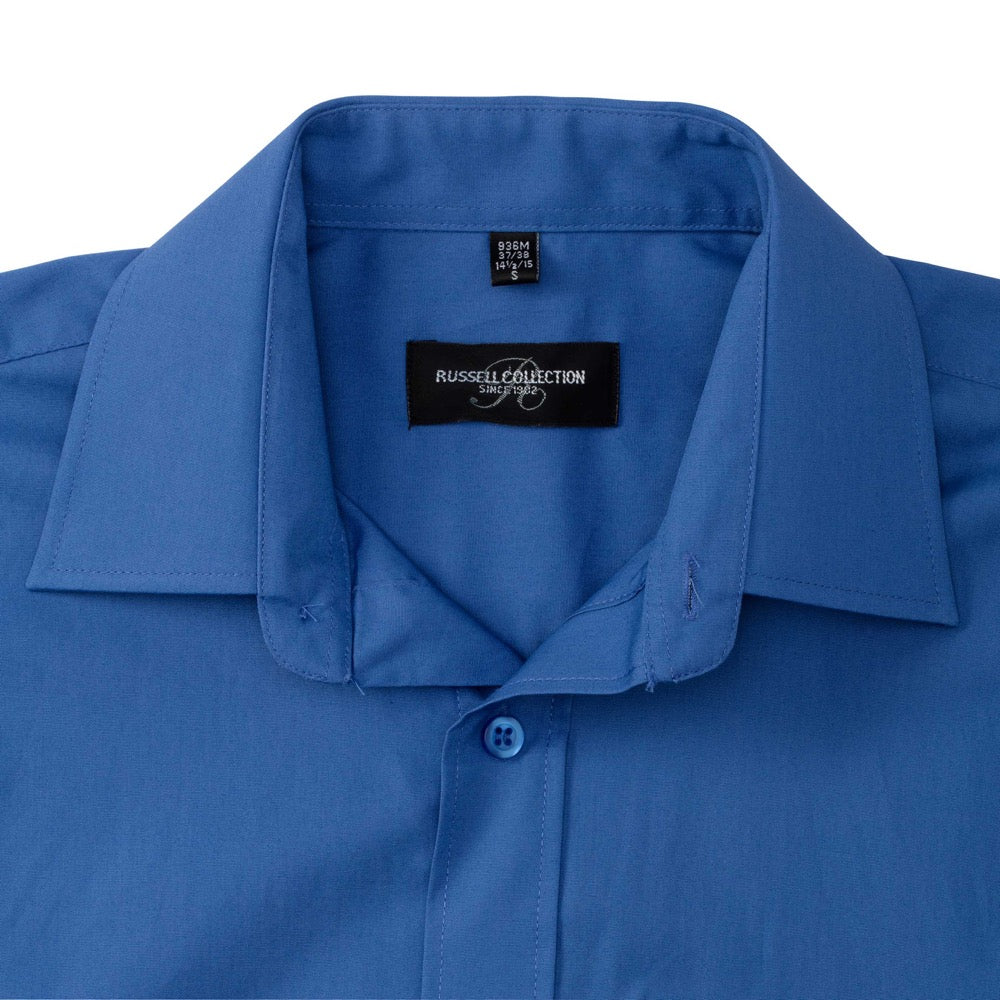 Russell Collection 936M Men Formal Shirt Long Sleeve Blue