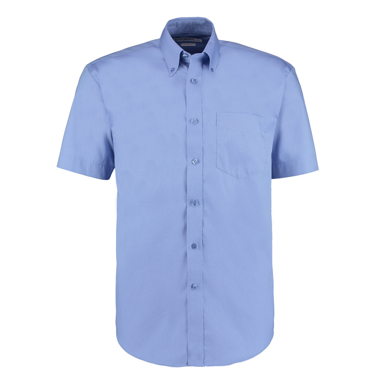 Kustom Kit KK109 Corporate Oxford Men Shirt Short Sleeve Polycotton Mid Blue