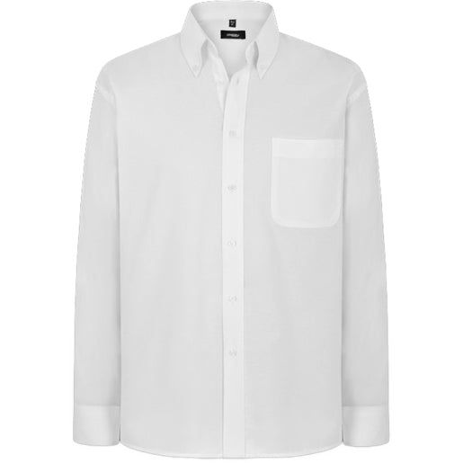 NM Williams C945B Men Oxford Shirt Long Sleeve White, Size - 16.5