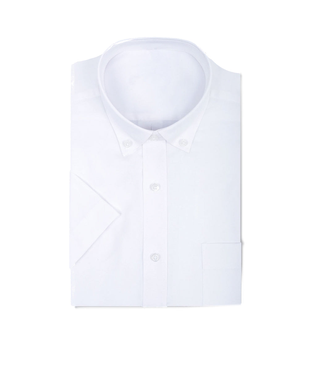 NM Williams H945B Short Sleeve White Men Oxford Shirt